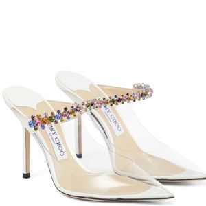Jimmy Choo Bing 100 Embellished PVC shoes